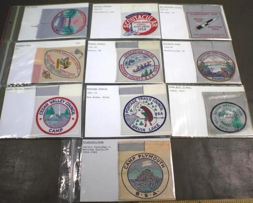 10 Large Woven Early BSA Council and Event Patches