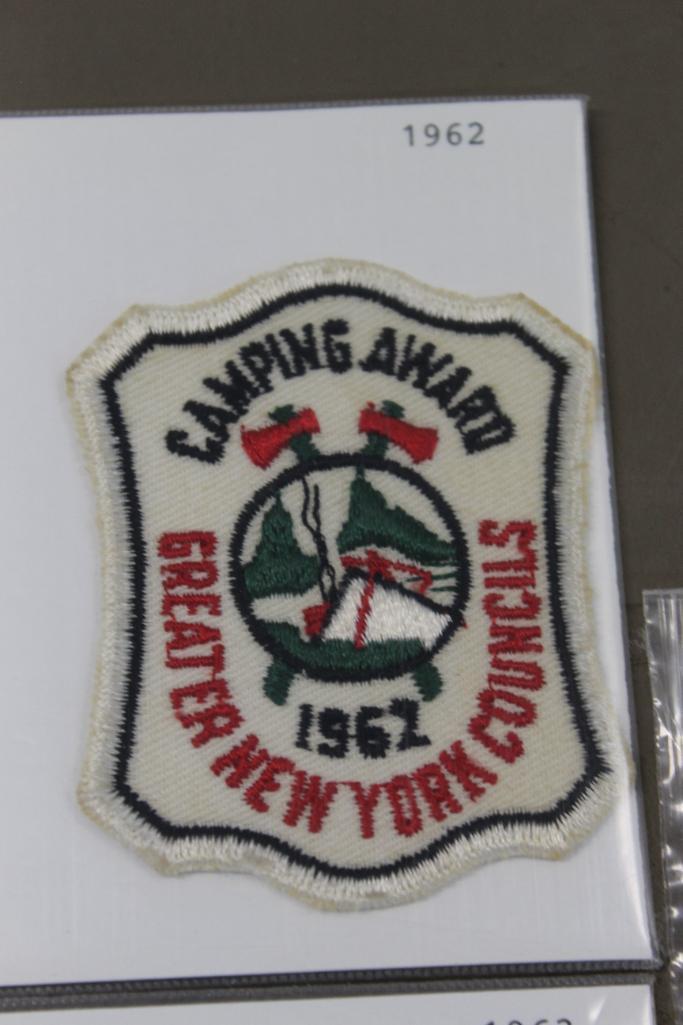 Five Vintage Camping Award Patches from Greater NY Councils, 1962-1967