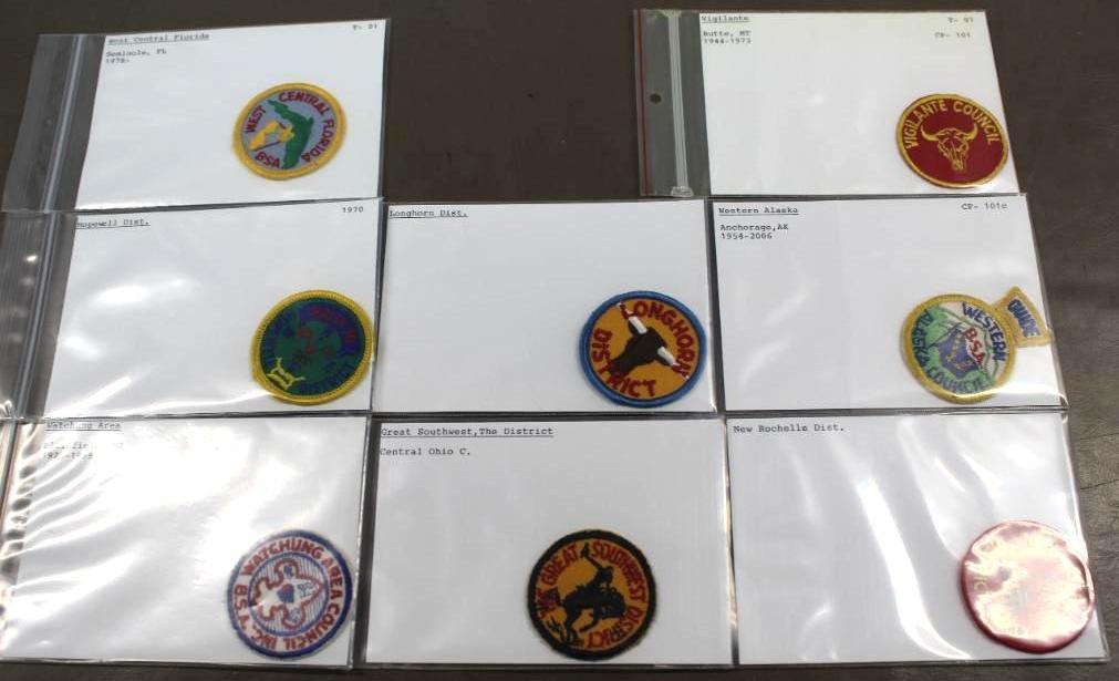 Eight Small BSA Council Patches