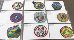 9 BSA Camp Patches for A-Name Camps