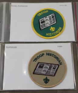 BSA Librarian, Instructor, and Troop Historian Patches from Different Eras