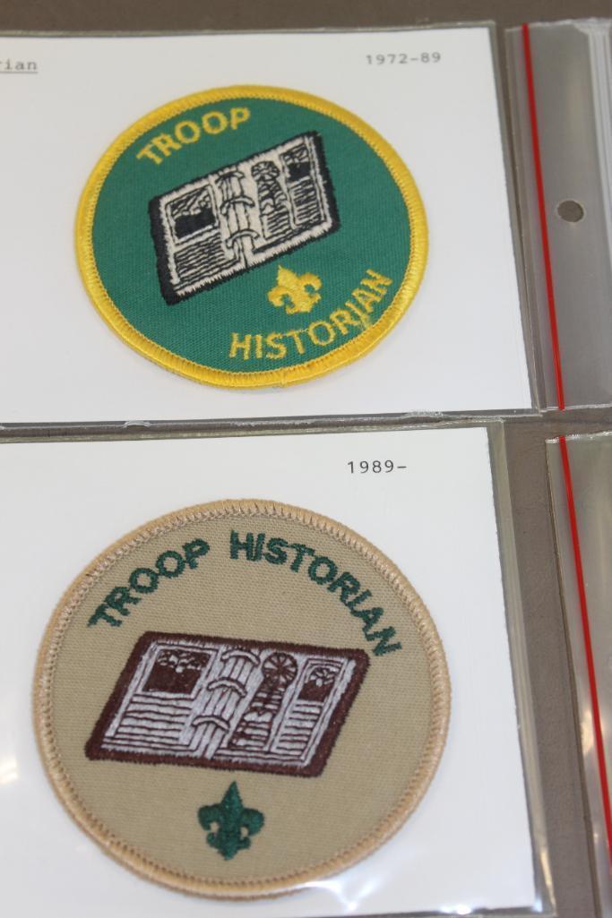 BSA Librarian, Instructor, and Troop Historian Patches from Different Eras