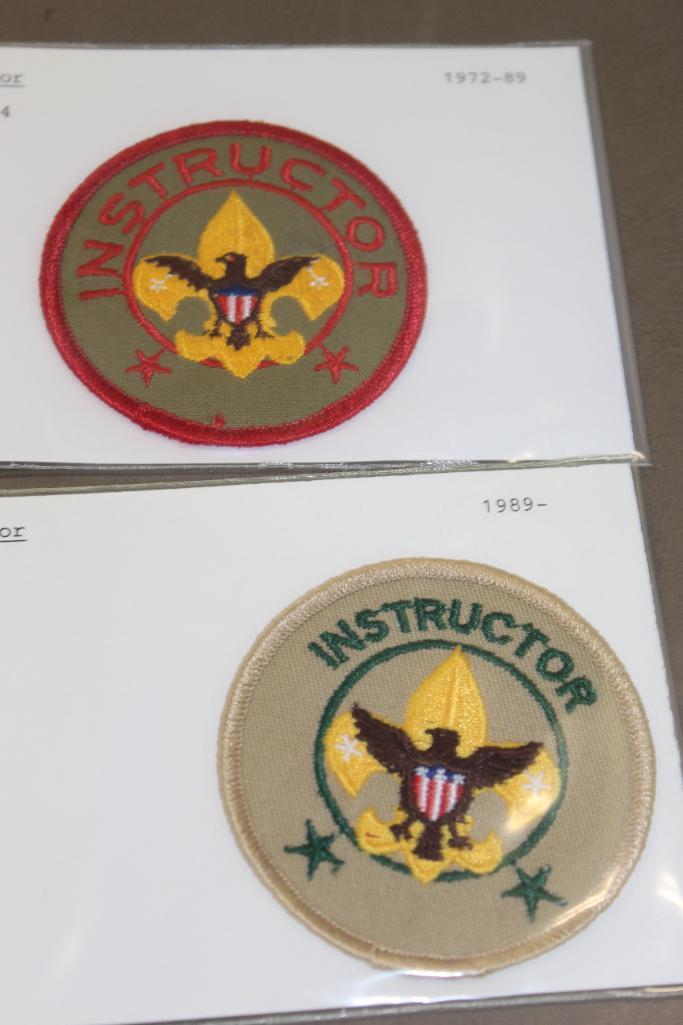 BSA Librarian, Instructor, and Troop Historian Patches from Different Eras