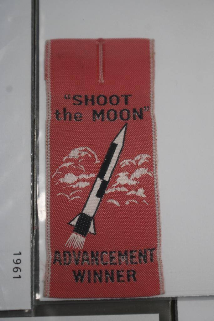 Shoot the Moon and Race Into Space BSA Woven Patches