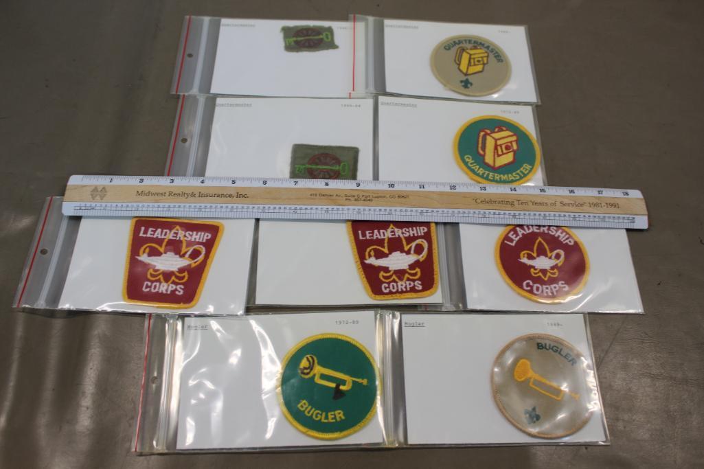 9 BSA Bugler, Quartermaster, and Leadership Patches