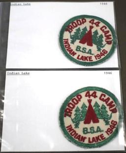 Pair of Indian Lake Troop 44 Camp 1946 Patches