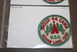 Pair of Indian Lake Troop 44 Camp 1946 Patches