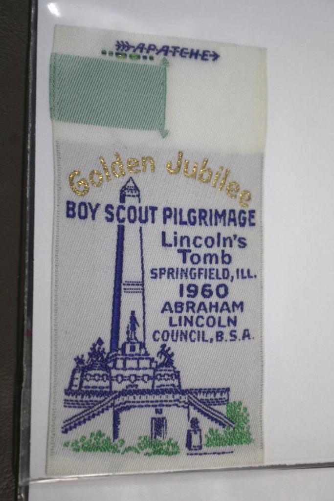 Four Lincoln-Themed BSA Tag-Style Patches