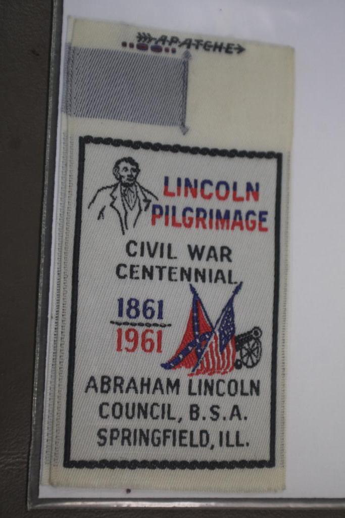 Four Lincoln-Themed BSA Tag-Style Patches