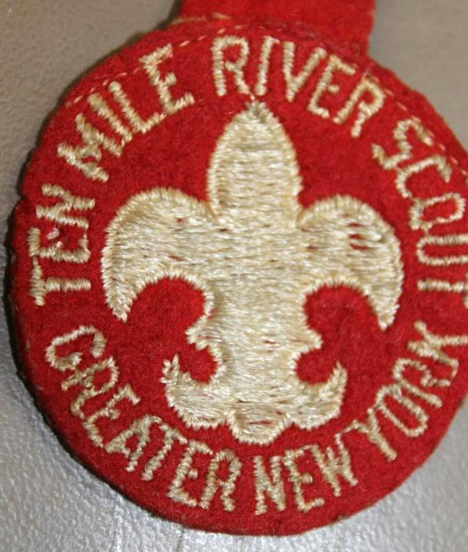 Ten Mile River Greater New York Scout and Staff Patches, One is Felt