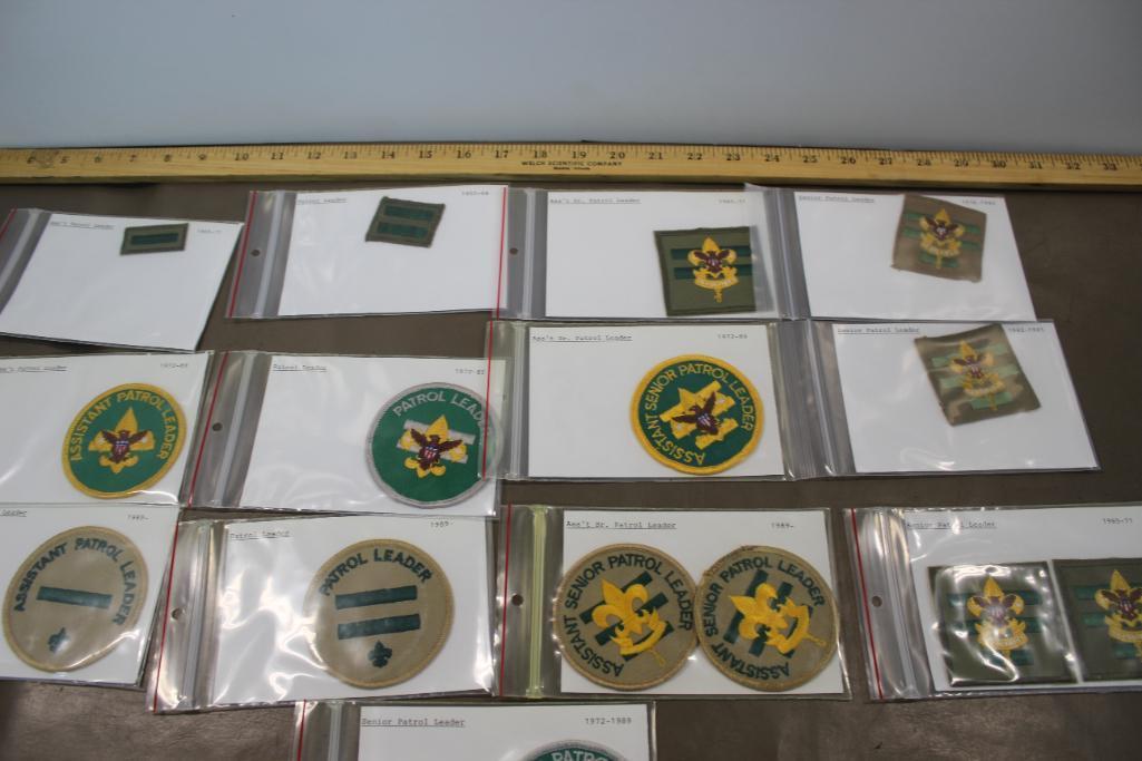 Variety of Patrol Leader and Assistant Patches Dated as Early as 1936