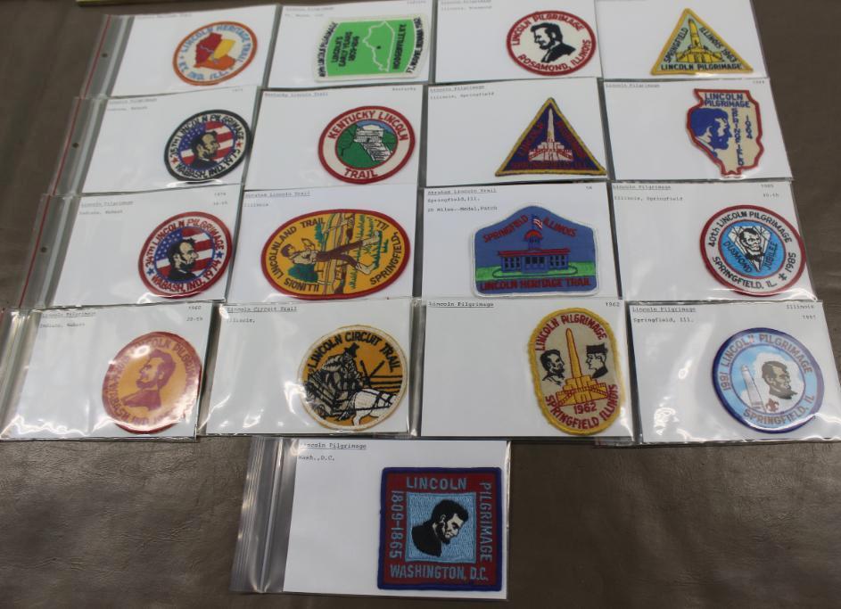 17 Unique Lincoln Pilgrimage/Trail Patches