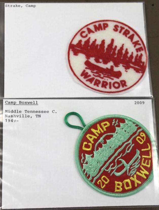 Two Round BSA Camp Patches, One is Felt