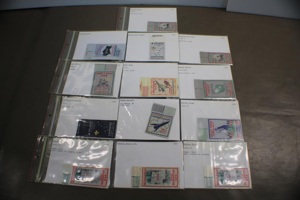 13 BSA Woven Fabric Patches Dated 1958-1961