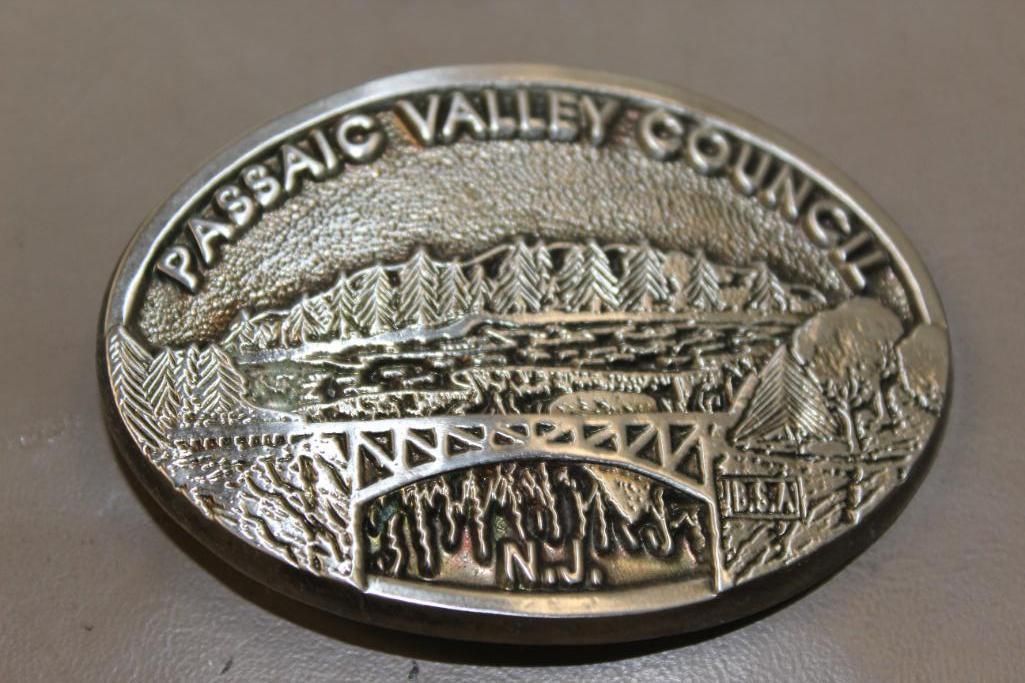 Mountaineer and Passaic Valley Council BSA Belt Buckles