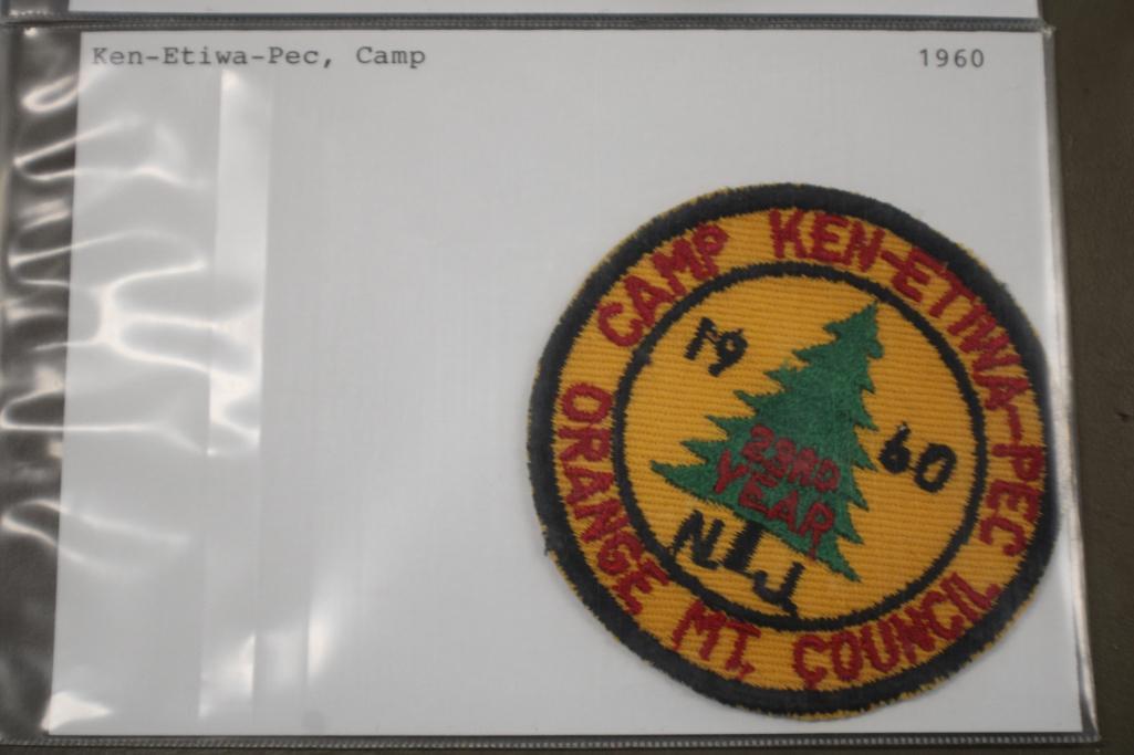 1954, 1957, and 1960 Camp Ken-Etiwa-Pec BSA Badges