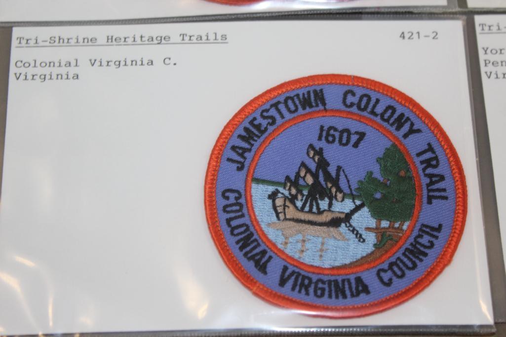 7 Tri-Shrine Heritage Trails BSA Patches and 2 More