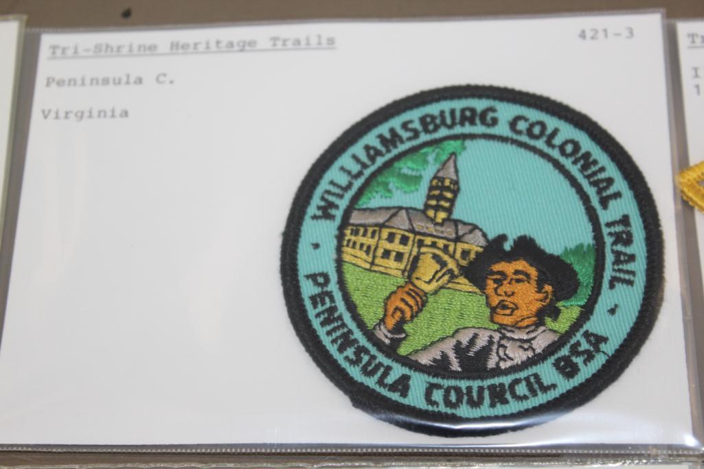 7 Tri-Shrine Heritage Trails BSA Patches and 2 More