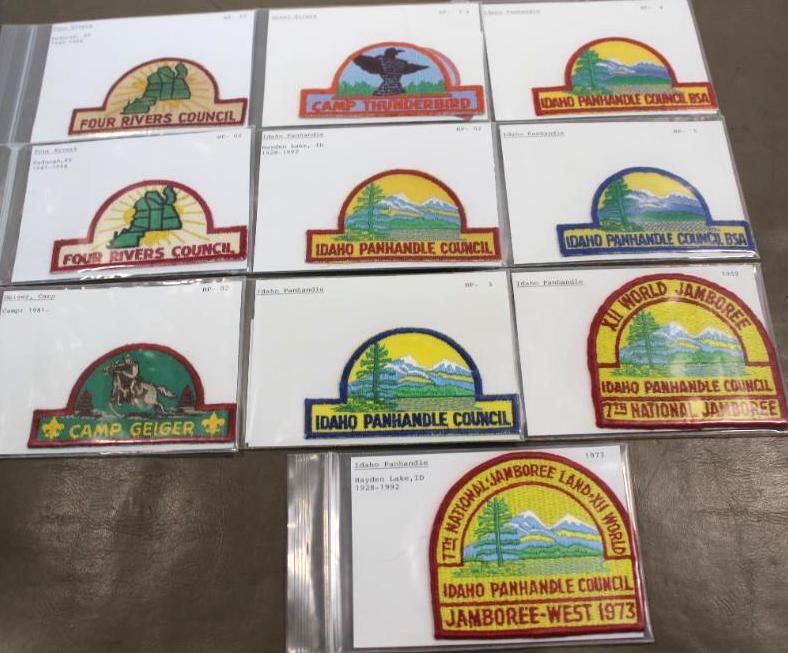 10 BSA Council Patches Including 6 Idaho Panhandle Council