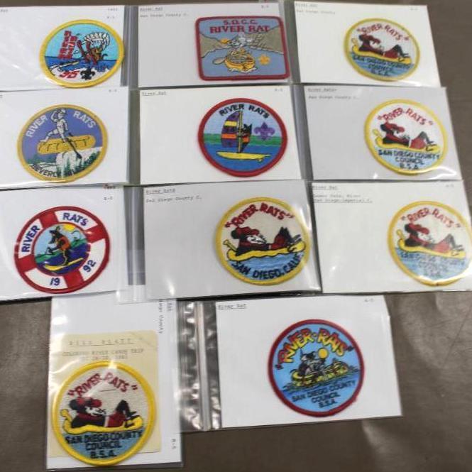 11 BSA San Diego Council and Other River Rats Patches