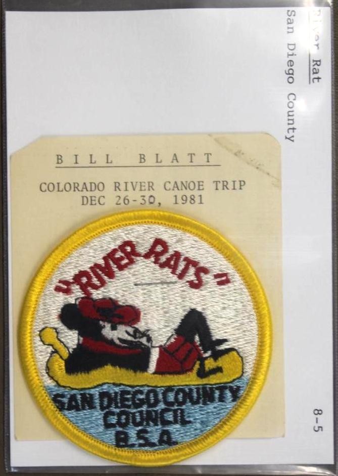 11 BSA San Diego Council and Other River Rats Patches