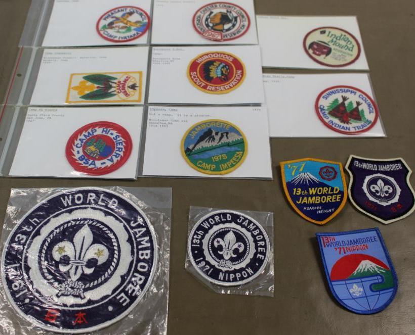 8 Early Looking BSA Camp Patches and 1971 World Jamboree Set