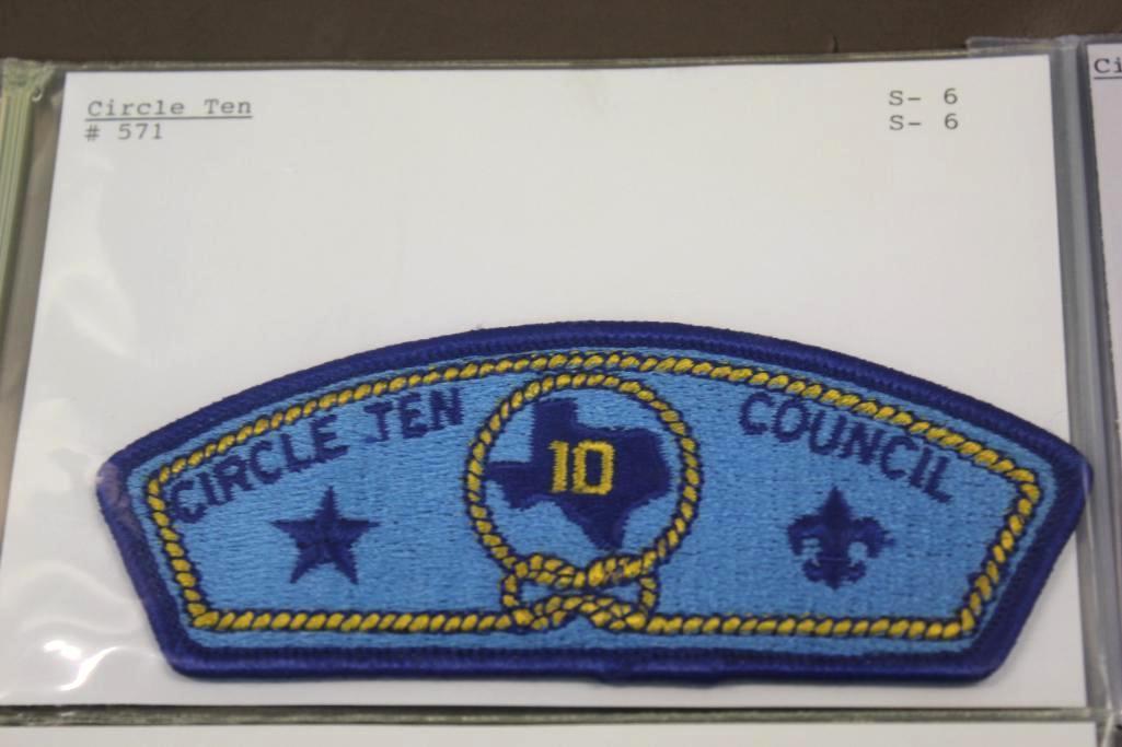 3 Circle 10 Council Patches and One Early Camp McLoughlin Patch