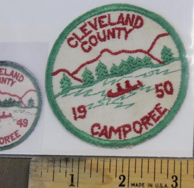 1950 Cleveland County Camporee Twill Patch