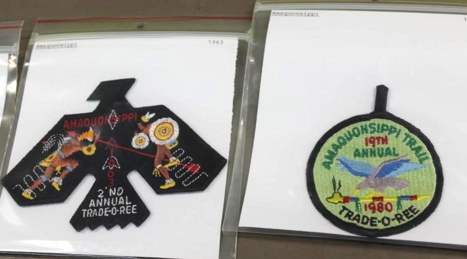 Large 1969 Natokiokan and 5 Amaquonsippi Trade-O-Ree Event Patches