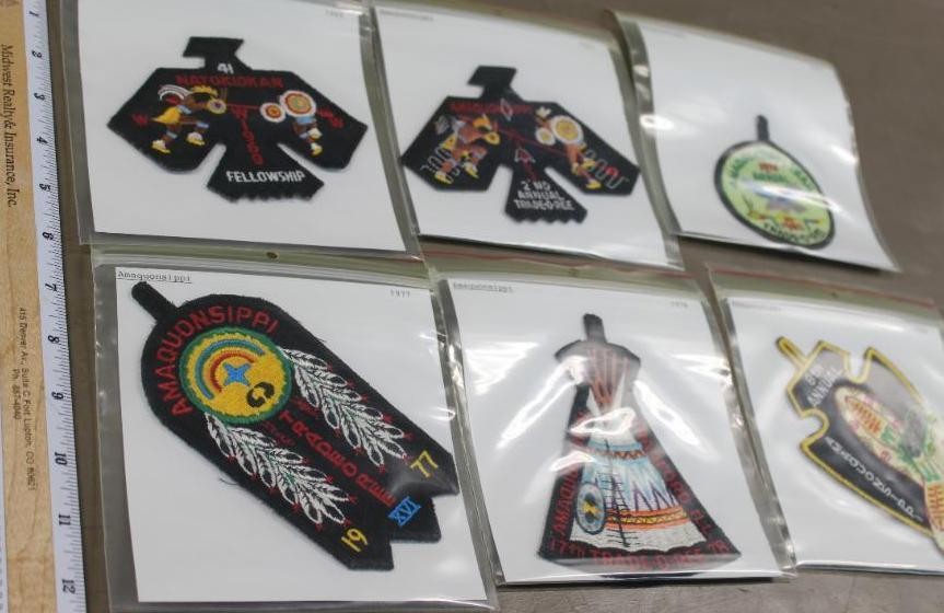 Large 1969 Natokiokan and 5 Amaquonsippi Trade-O-Ree Event Patches