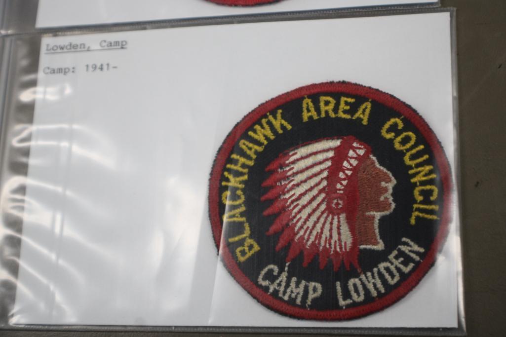 Three Early Undated BSA Blackhawk Area Camp Lowden Patches