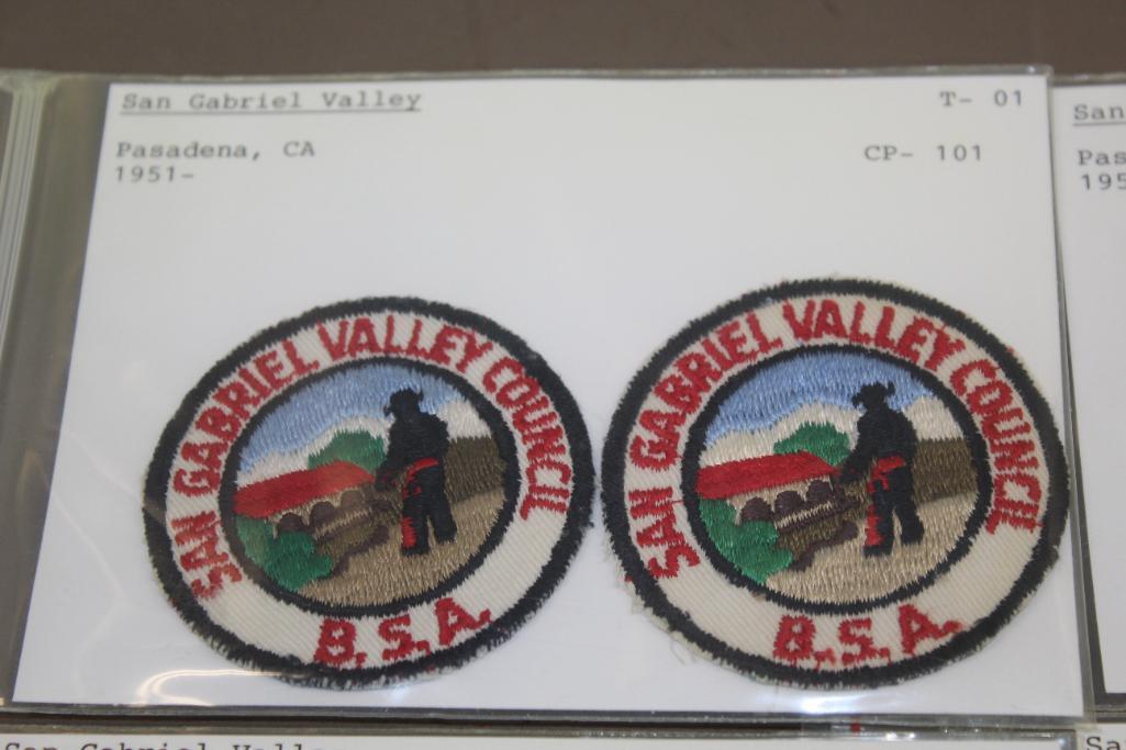 11 Early Californian Council Patches and Accessory Patches