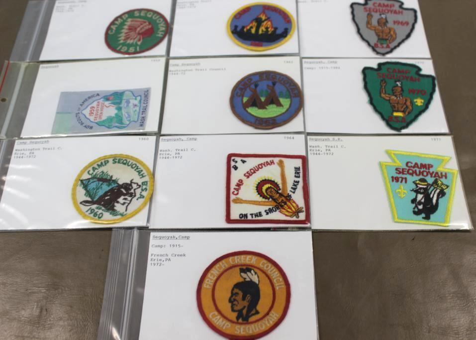 Ten Camp Sequoyah Patches Dated 1951-1971