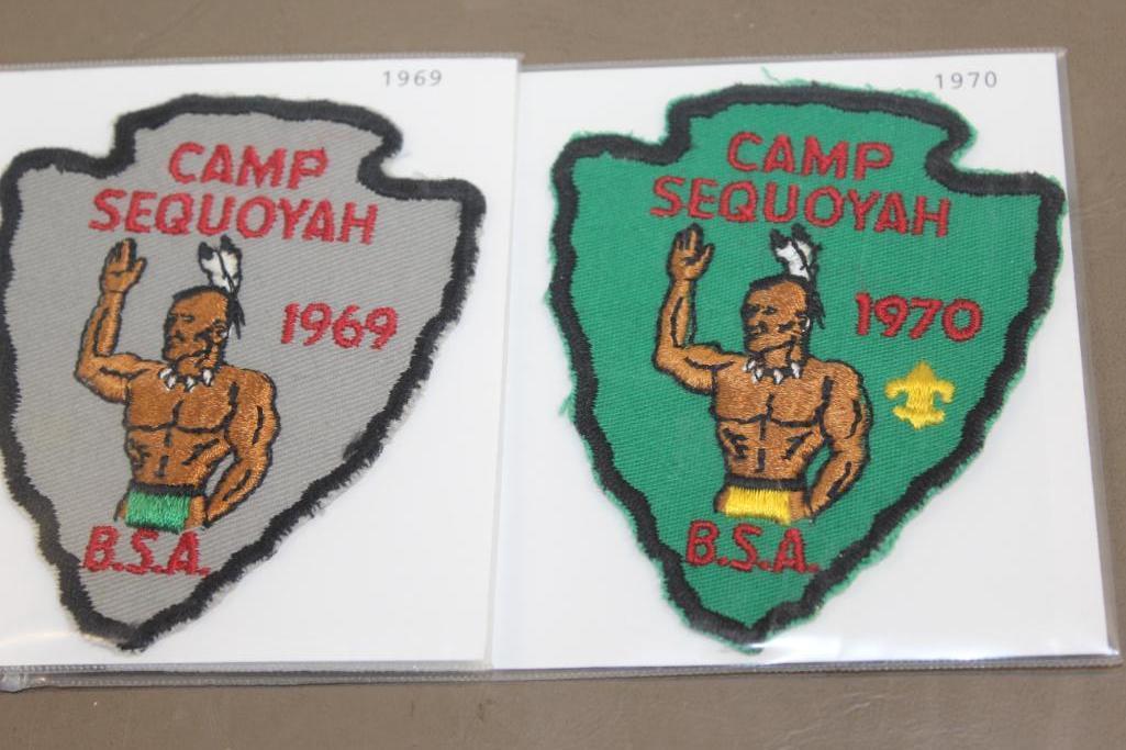 Ten Camp Sequoyah Patches Dated 1951-1971