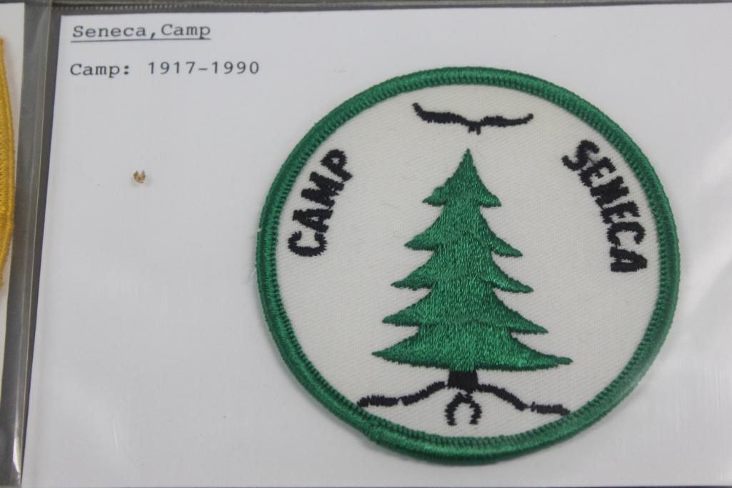 9 BSA Camp Patches of Different Sylas and Ages