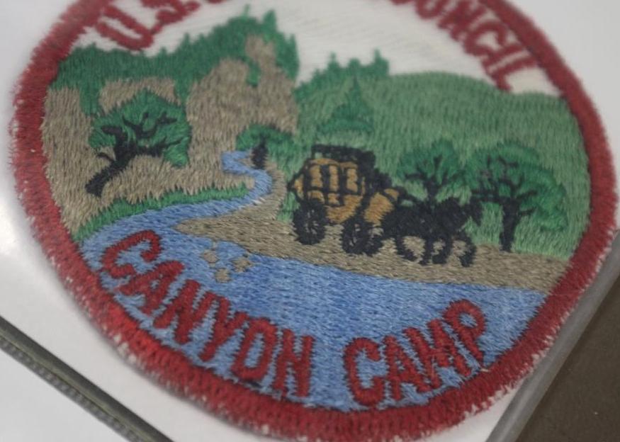 Six Early BSA Camp Patches in Soft Embroidered Fabric Style