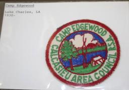 Six Early BSA Camp Patches in Soft Embroidered Fabric Style