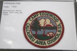 Six Early BSA Camp Patches in Soft Embroidered Fabric Style