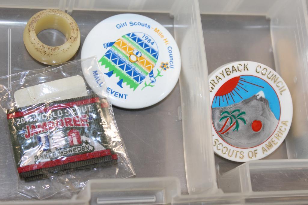 Organizer Full Of BSA Neckerchief Slides and More