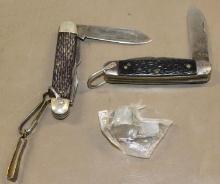 Two Folding Knives and Whistle