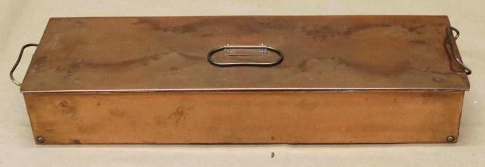 Antique Copper Steamer/Sterilizer Box with Lid and Removable Rack