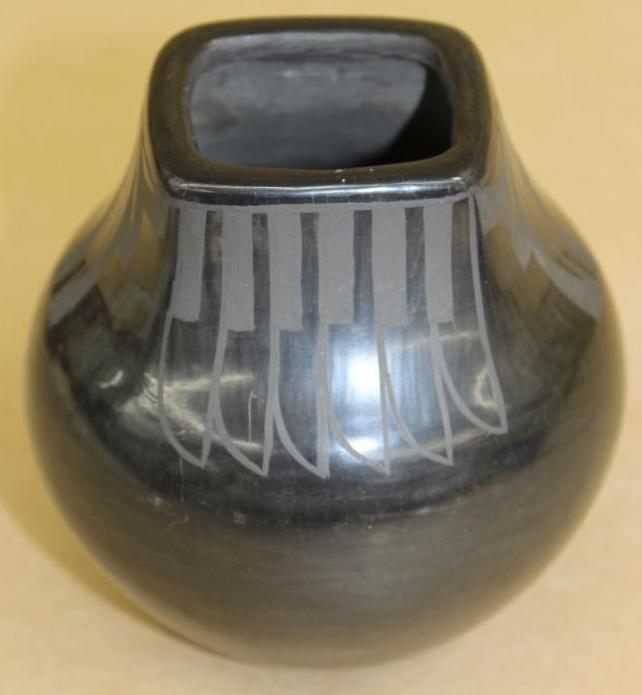 Beautiful Small Black Indigenous-Made Pot