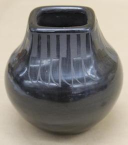 Beautiful Small Black Indigenous-Made Pot