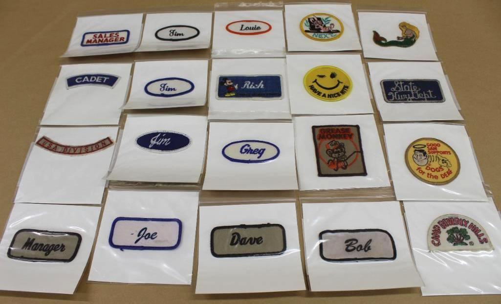 Mixed Name Tag Patches and More