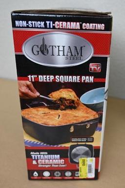 Red Copper 10" Square Pan & Gotham Steel 11" Square Pan