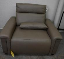 Grey Leather High Rock Home Chair