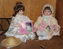 Two Paradise Gallery Porcelain Dolls