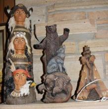 Tipi Lamp, Native American Totem, and Ceramic Animal Totem-Style D?cor
