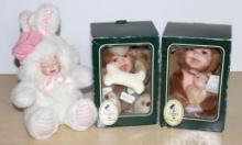 Three Geppeddo Cuddle Kids Dolls