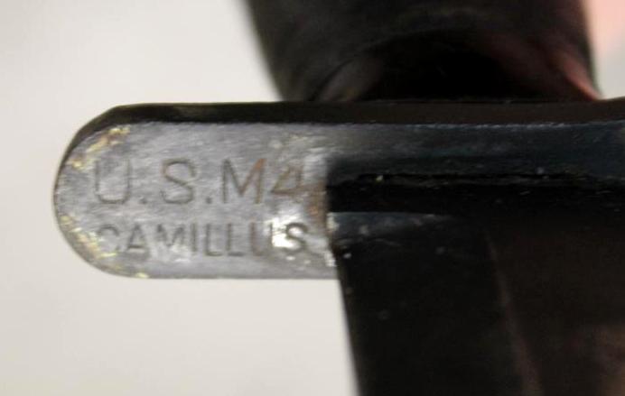 Camillus M4 WWII Bayonet in Scabbard
